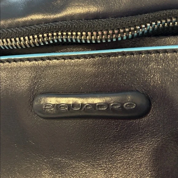 Black Crossbody Bag with Blue Accents - Picture 2 of 6